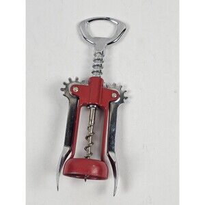 Vintage SWING-A-WAY Made in Italy Red Corkscrew Winged Wine Bottle Opener